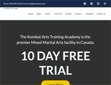 Tablet Screenshot of kombatarts.com